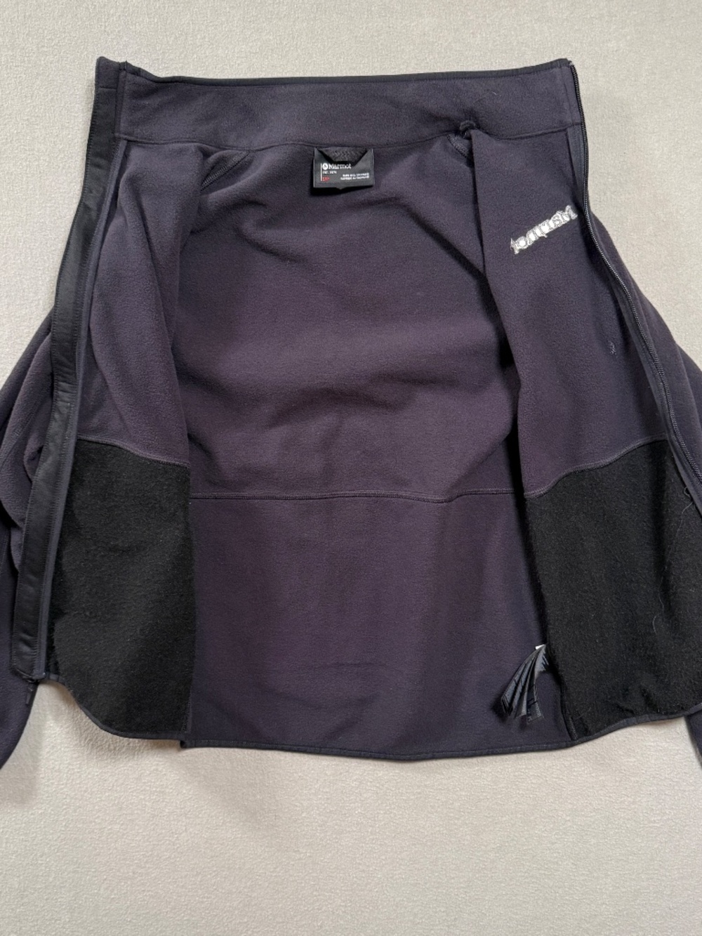 Marmot Rocklin Full-Zip Recycled Fleece Jacket Lightweight Black Gorpcore Men S - Picture 7 of 8